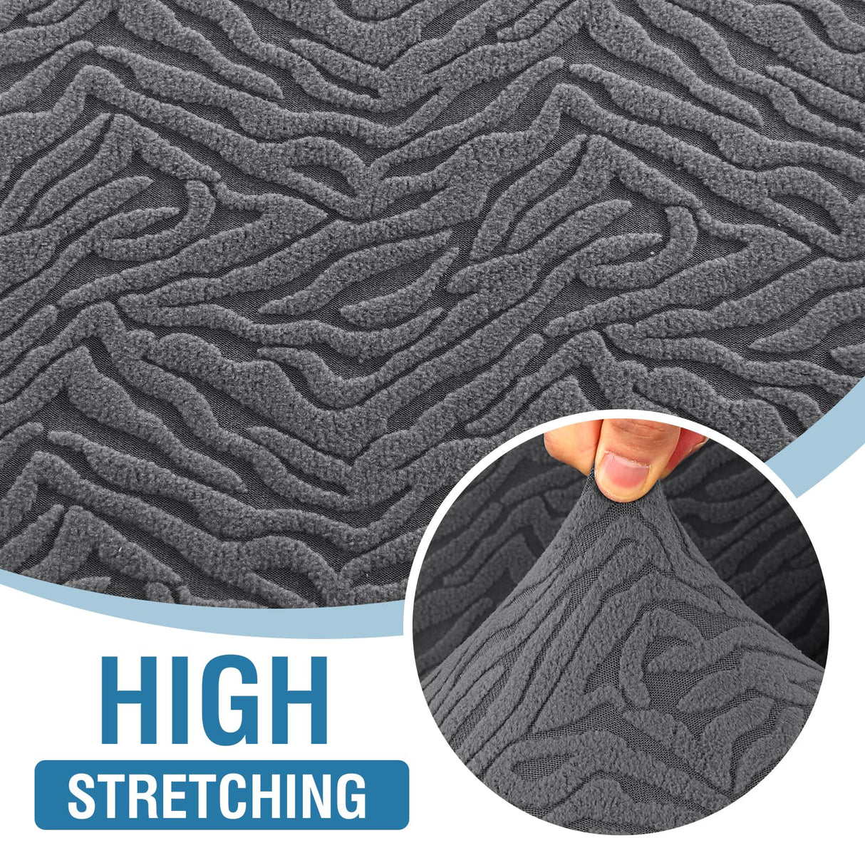 PrimeBeau Leopard Pattern Jacquard Couch Covers for 3 Cushion Couch