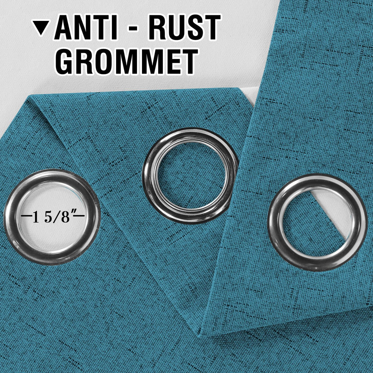 PrimeBeau 100% Blackout Linen Mixed Curtains, set of 2 Panels, 52 Series Short