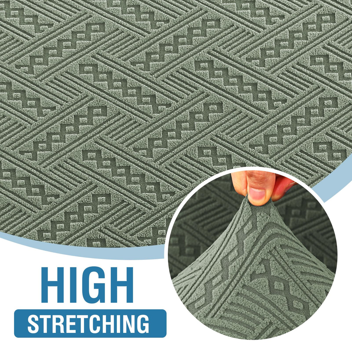 PrimeBeau Wind Bell Pattern Jacquard 1 Piece Stretch Sofa Covers Furniture Protector