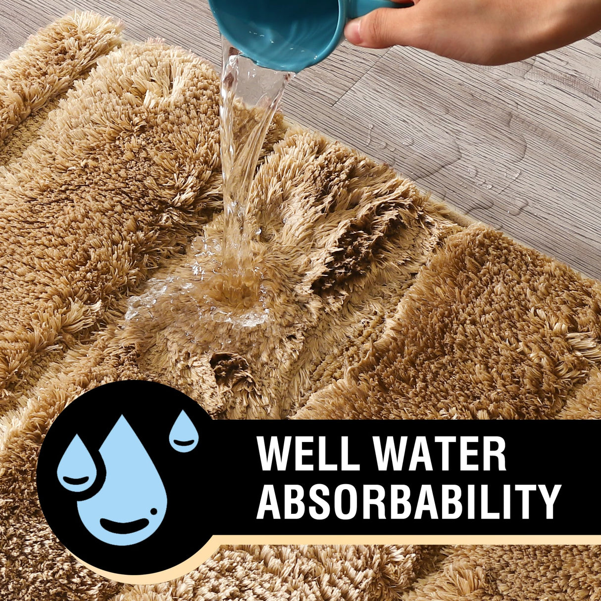 PrimeBeau Bathroom Rugs Thick Velvet Bath Mat - Super Soft, Absorbent, Non-Slip, Washable, 1 Piece