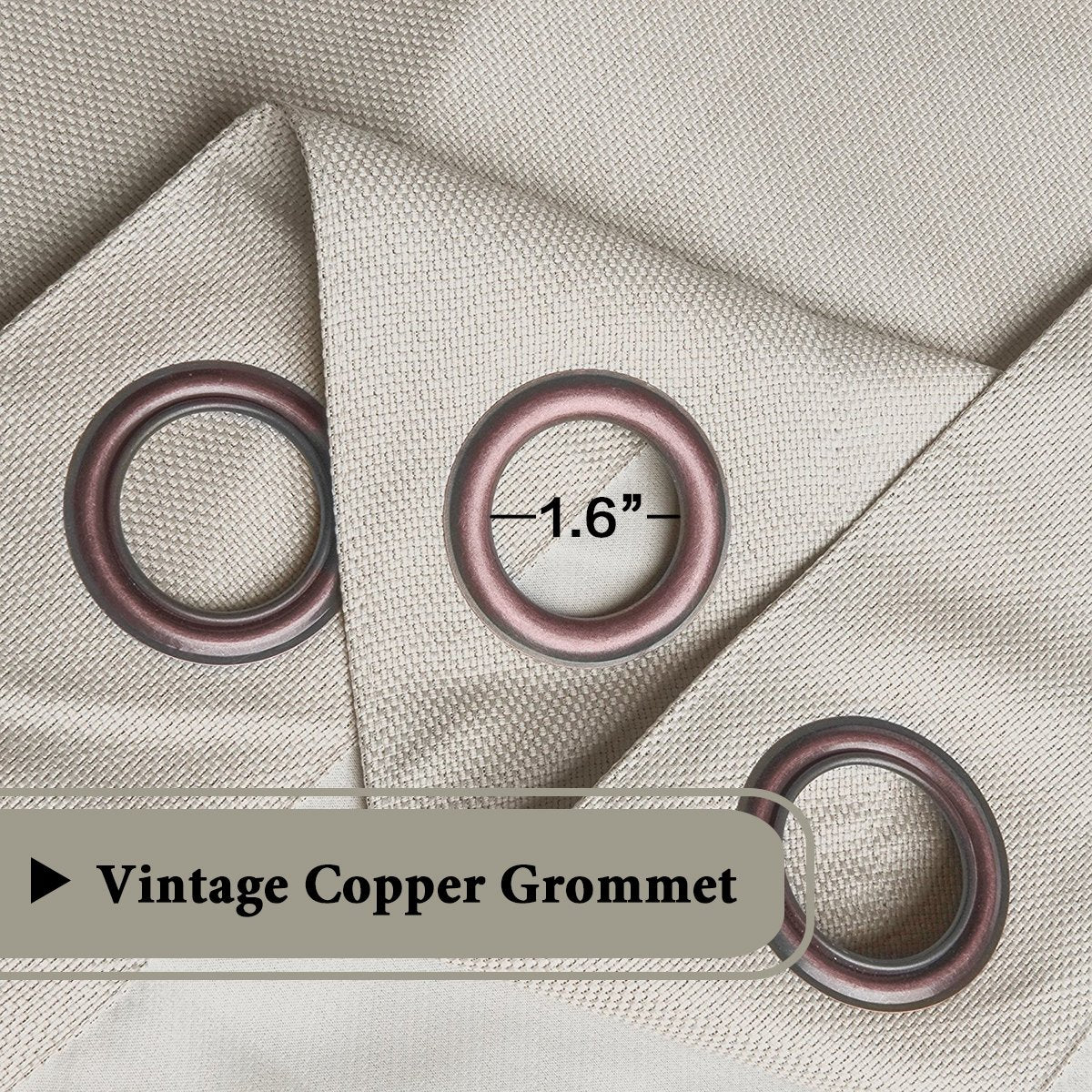 PrimeBeau Faux Linen Room Darkening Curtain , Sold by 1 Panel, Long