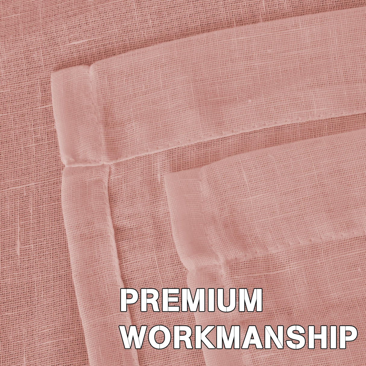 PrimeBeau Faux Linen Semi-Sheer Curtains - Set of 2 Panels, 52 Series Medium Length