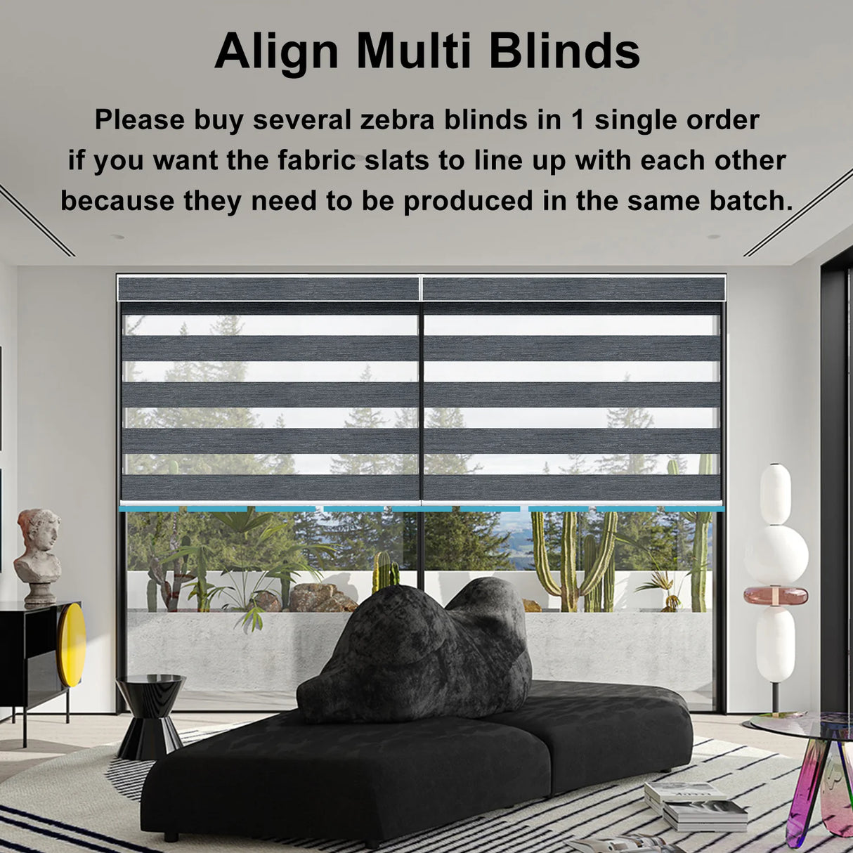 85% Blackout Motorized Zebra Shade 95mm Ingrid