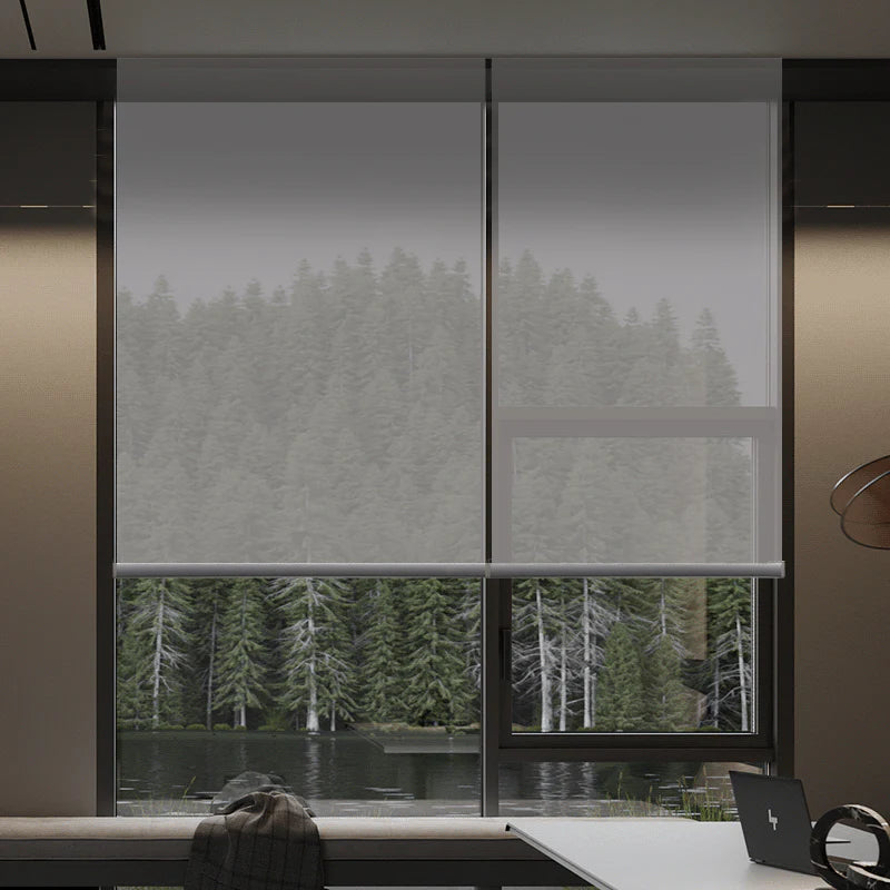 5% Flight Filter Motorized Roller Solar Shade Aventus Series