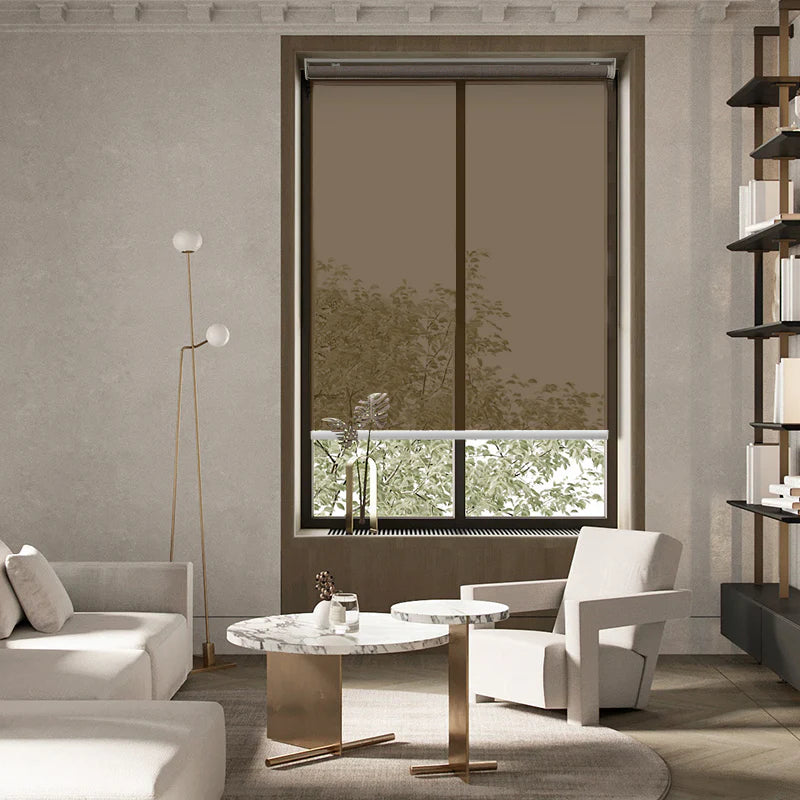 5% Flight Filter Motorized Roller Solar Shade Aventus Series