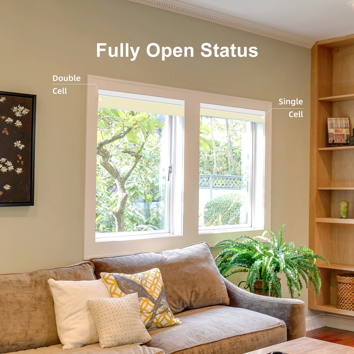 Motorized Light Filtering Cellular Shades Levitate Nowa (Top Down Bottom Up)