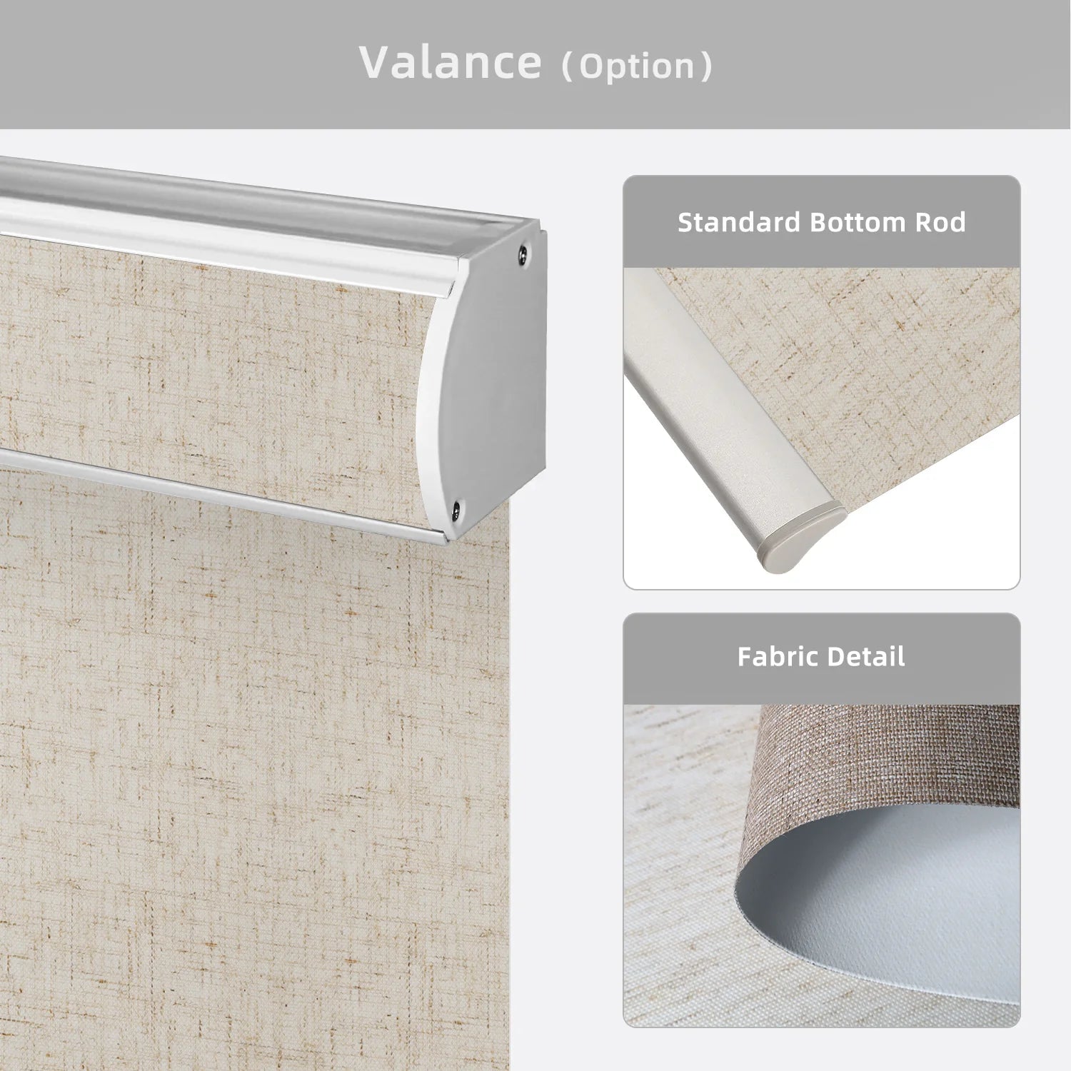 100% Blackout Motorized Roller Shades Linen Series