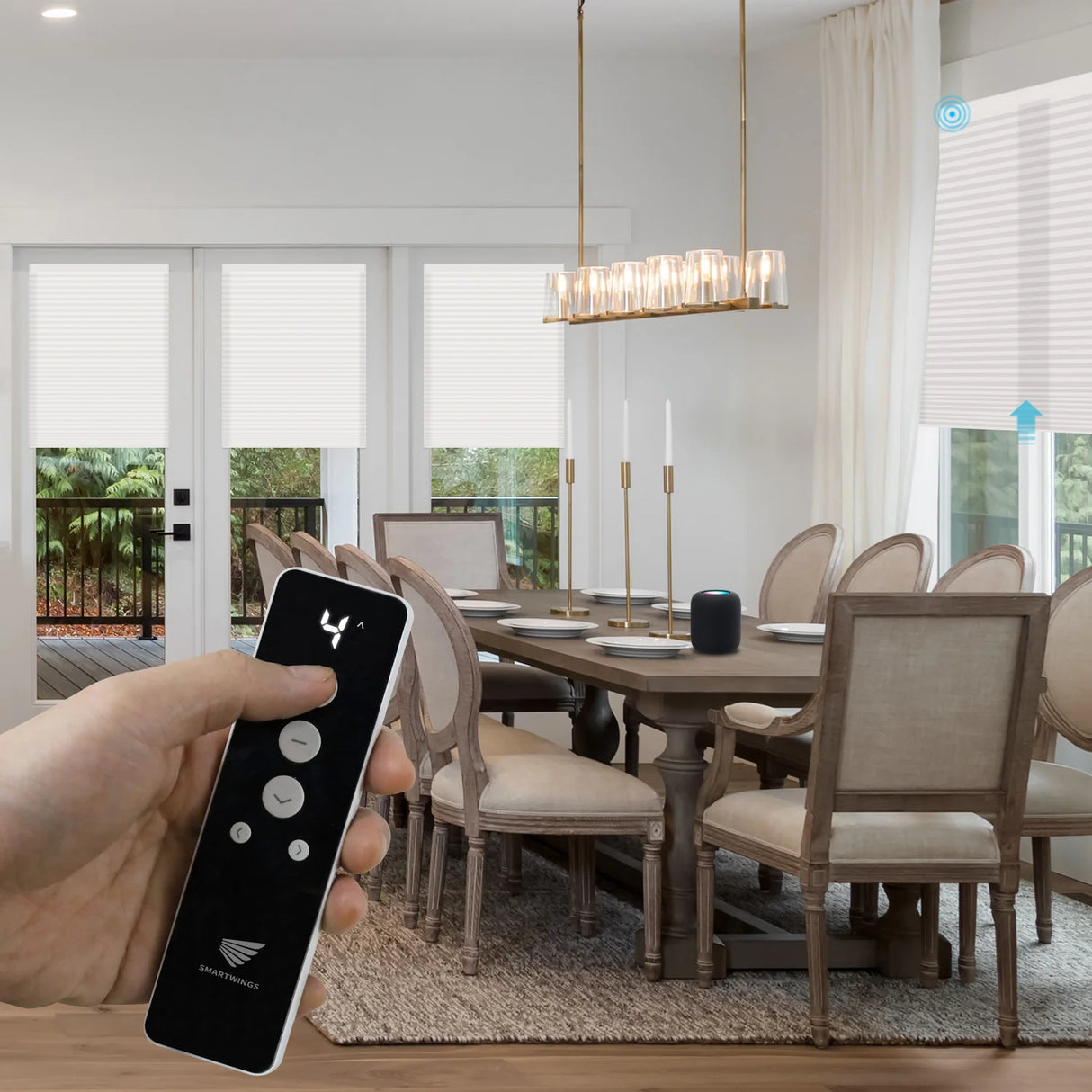 Motorized Light Filtering Cellular Shades Nowa Essential