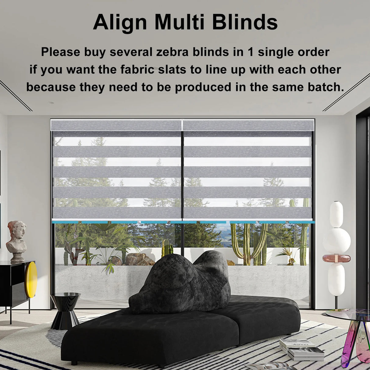 50% Motorized Zebra Shade Translucent 95mm