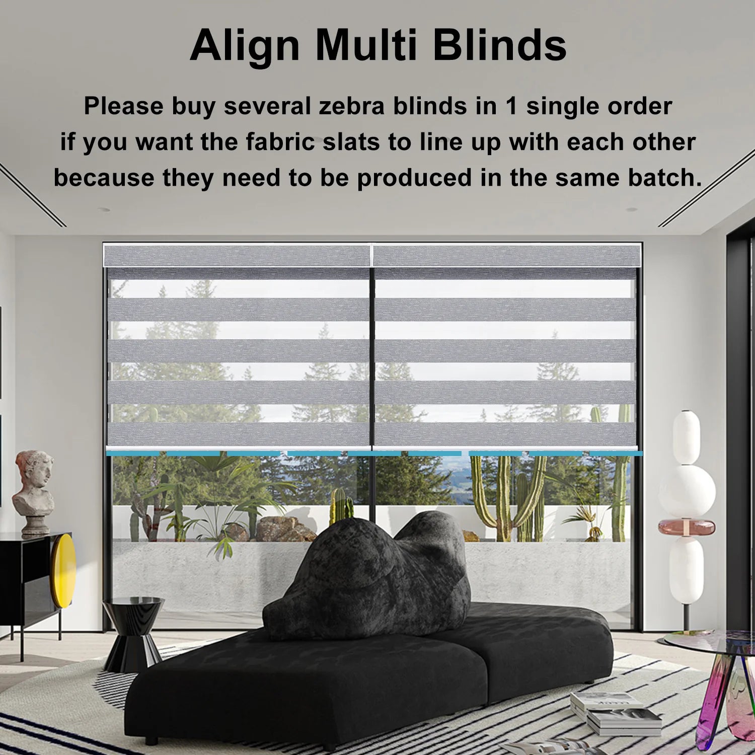 50% Motorized Zebra Shade Translucent 95mm