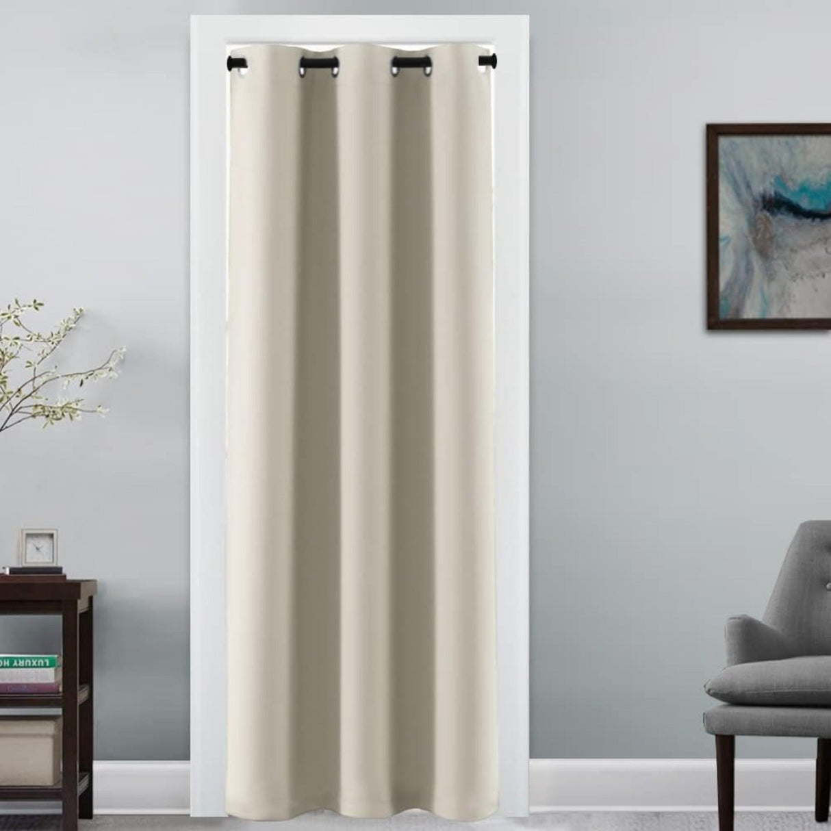 H.Versailtex Doorway Curtain Blackout Closet Door Curtain Room Divider