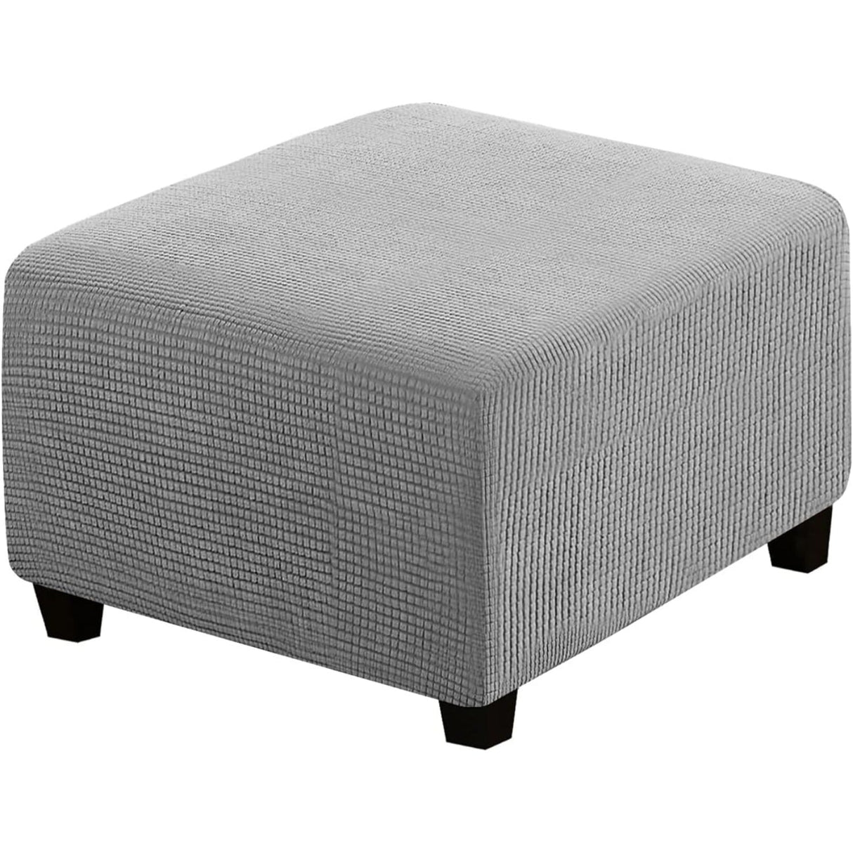 H.Versailtex Stretch High Spandex Jacquard Ottoman Covers Fit with Elastic Bottom