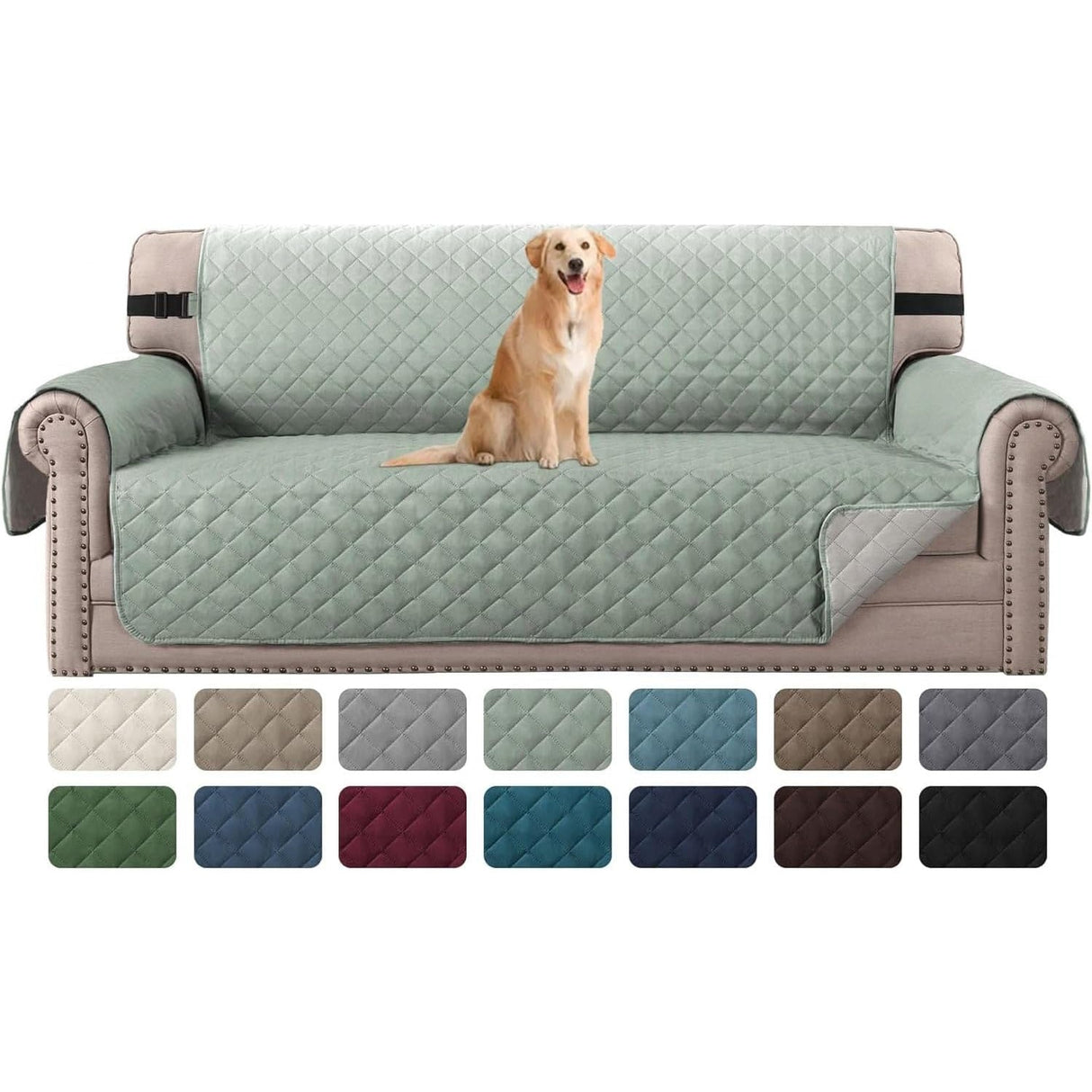 H.Versailtex Reversible Sofa Covers Water Repellent Chair Slipcover for Dogs Pets Furniture Protector