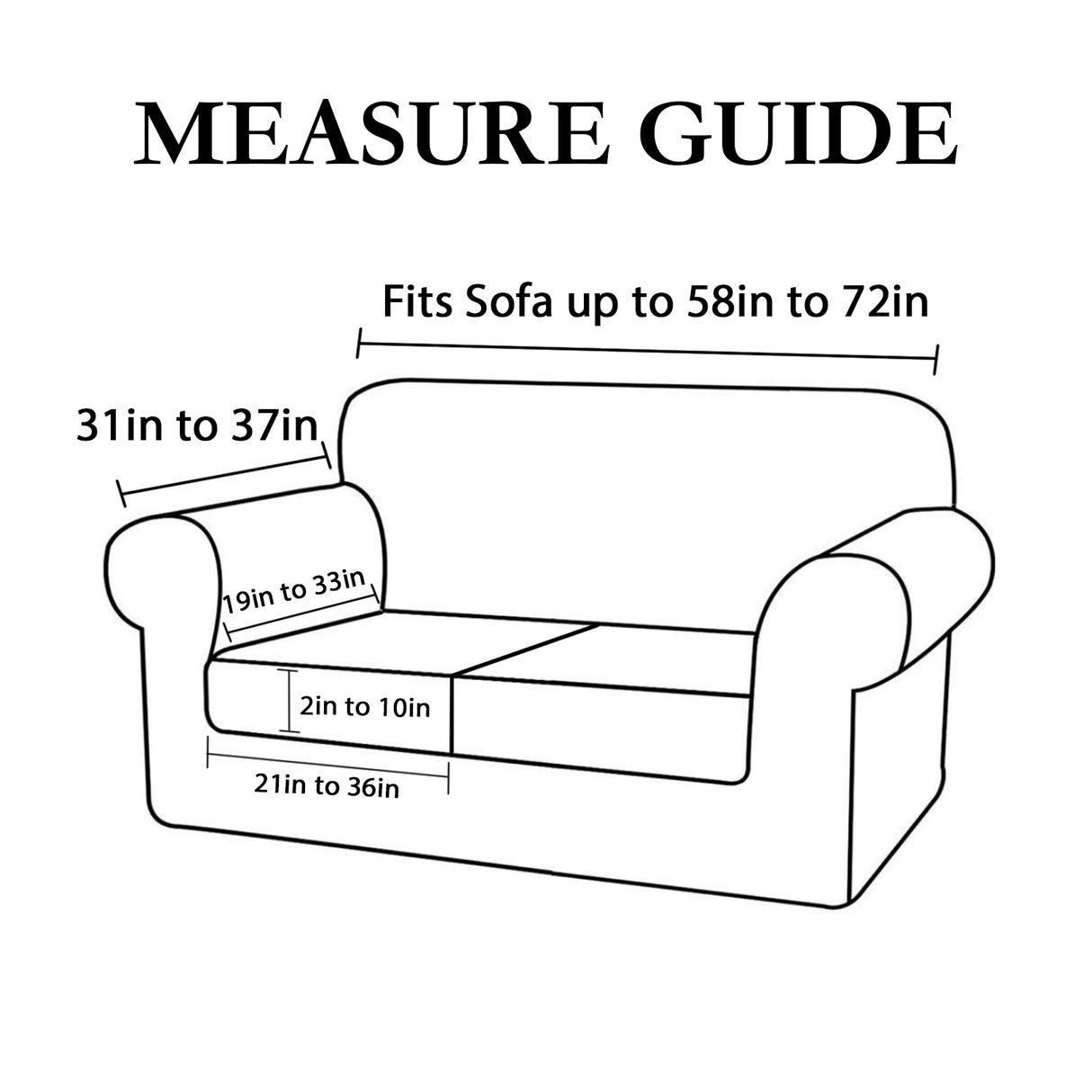 3-Piece Stretch Velvet Loveseat 2 Seater Slipcover