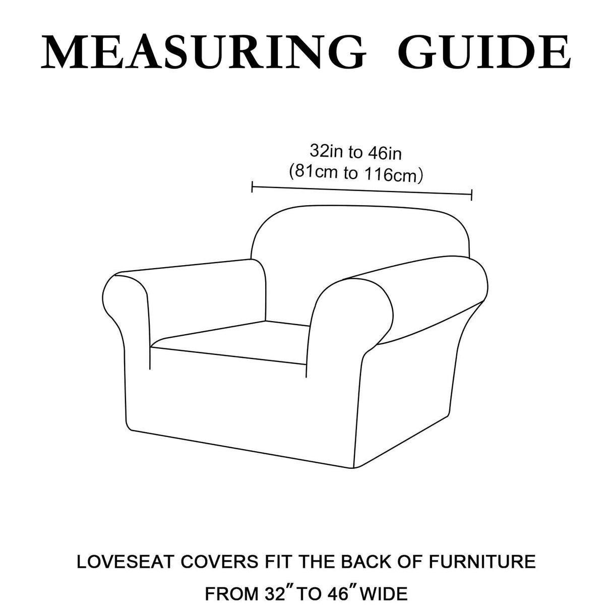 2-Piece Jacquard 1-Seater Chair Slipcover