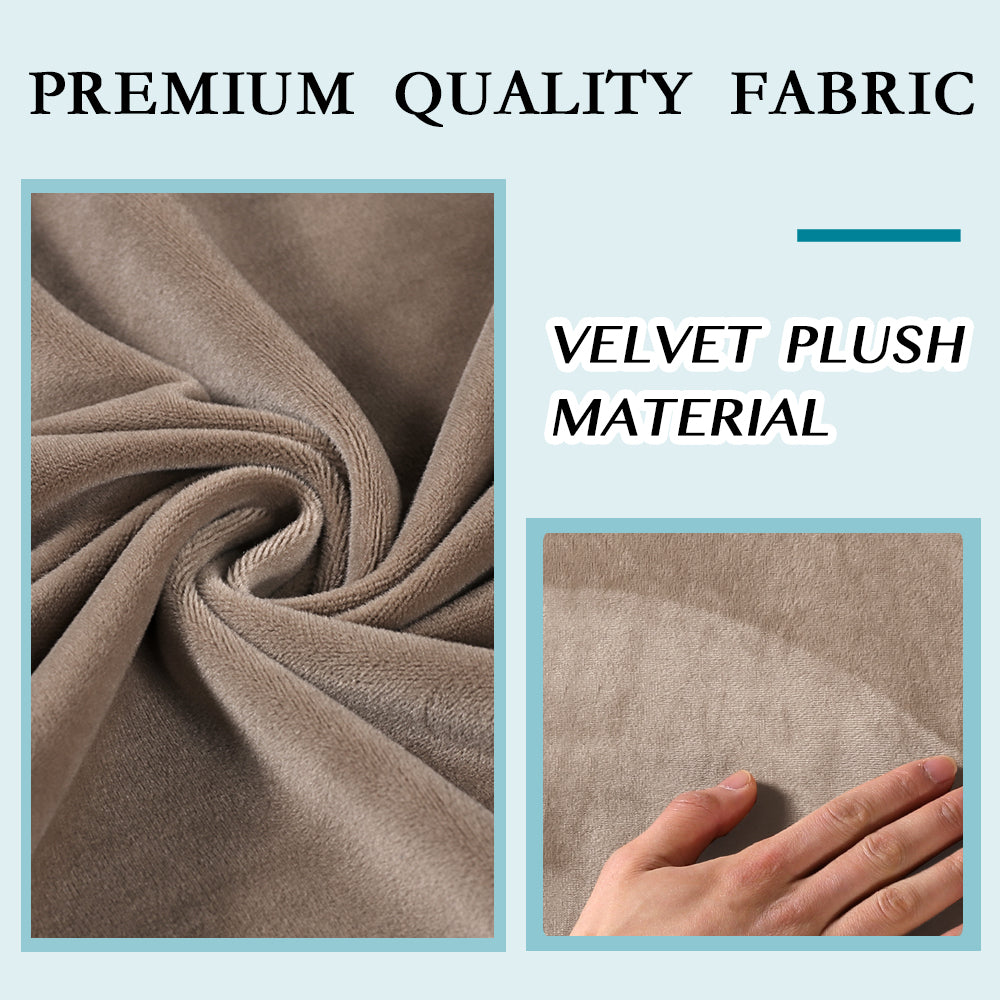 2-Piece Stretch Velvet Armchair One Seater Slipcover