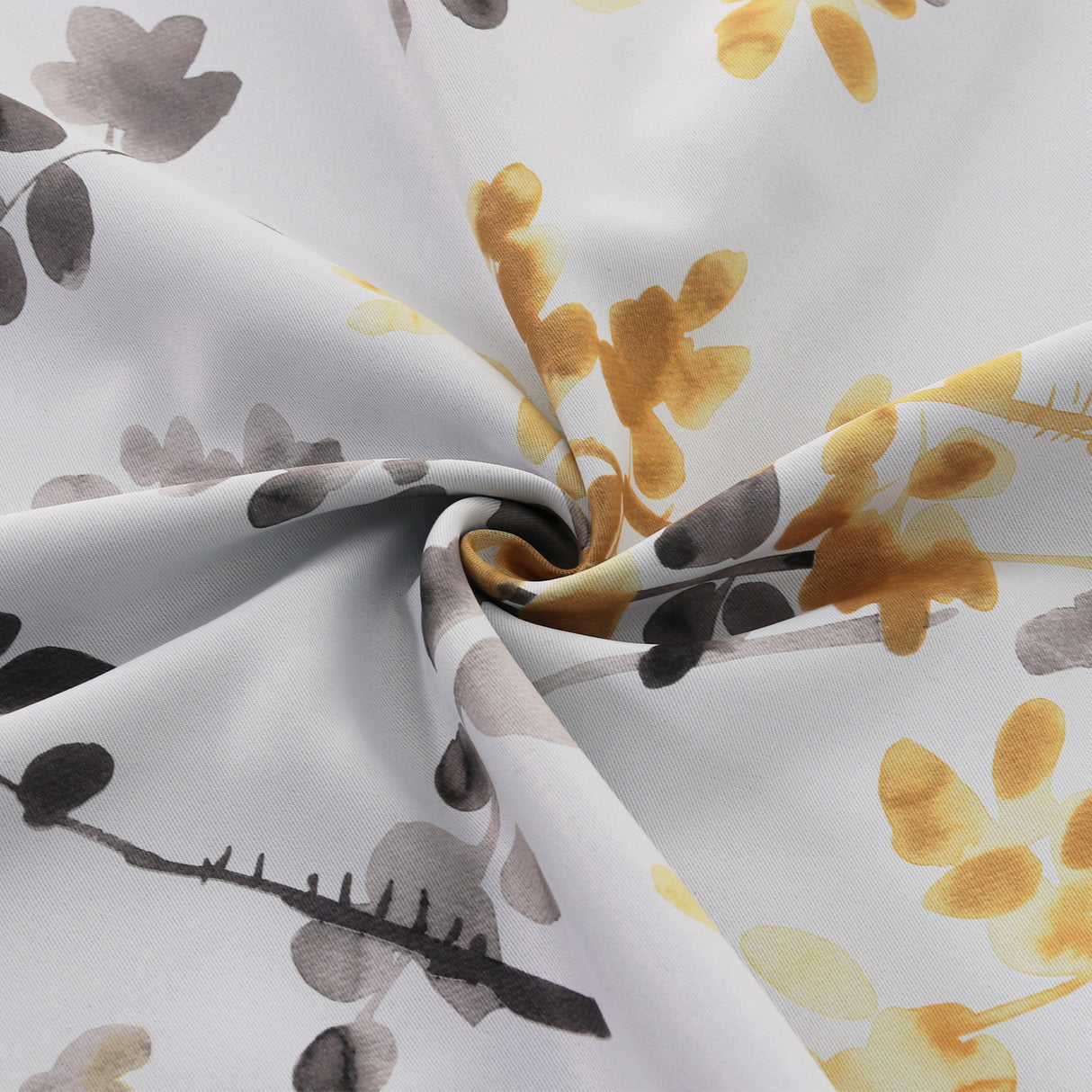 Blackout Room Darkening Thermal Insulated Curtain Grommet Panels, Vintage Classical Floral Printing, 52" W x 96" L