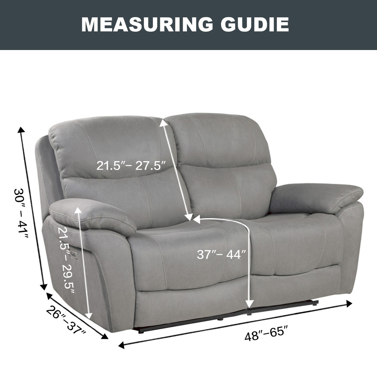 4-Pieces Stretch Velvet Recliner 2-Seater Slipcovers