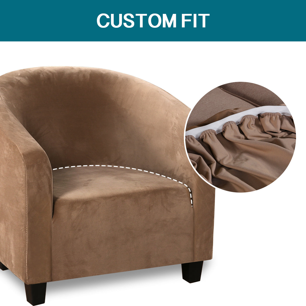 Velvet Club Tub Chair Slipcovers 2 Pack