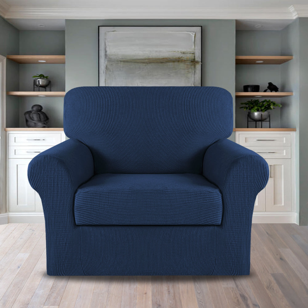 2-Piece Jacquard 1-Seater Chair Slipcover