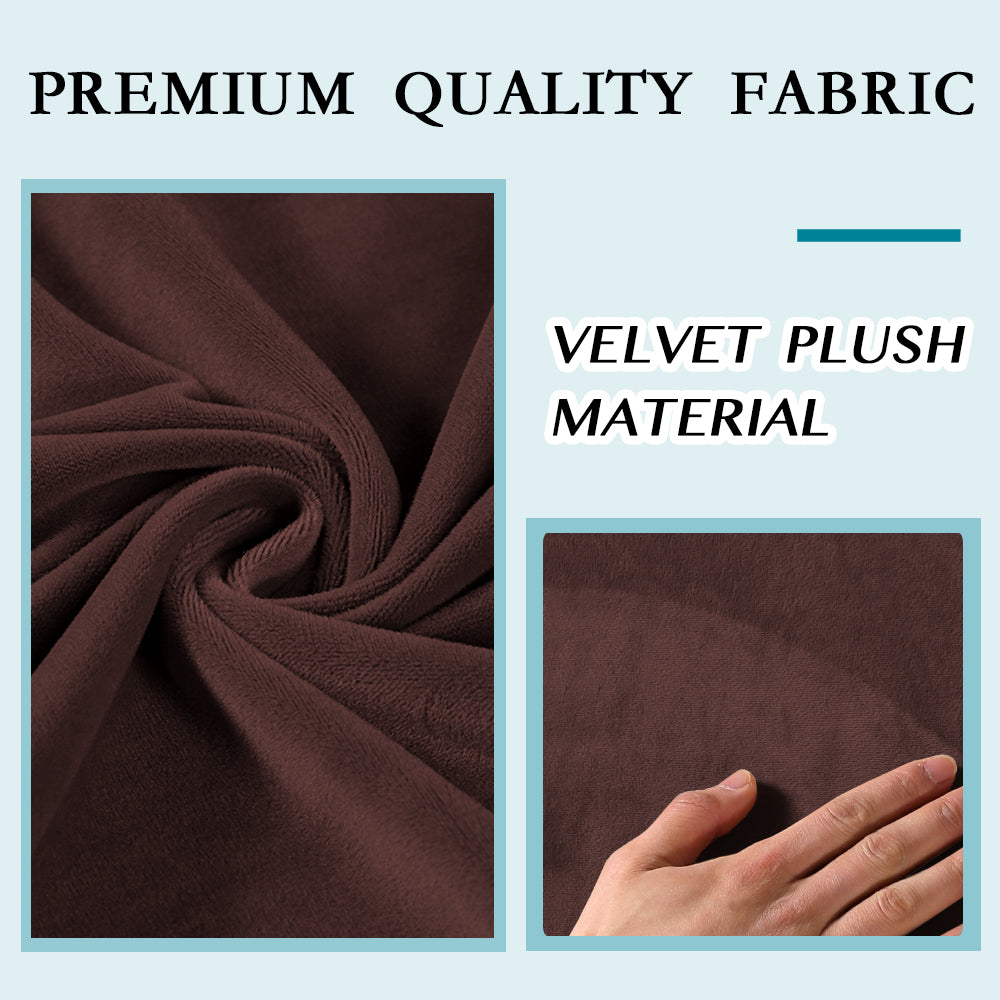 3-Piece Stretch Velvet Loveseat 2 Seater Slipcover