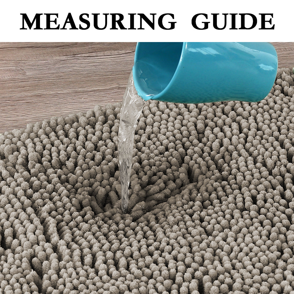 Chenille Bath Rug Set PVC Backing 20" x 32" & 17" x 24"