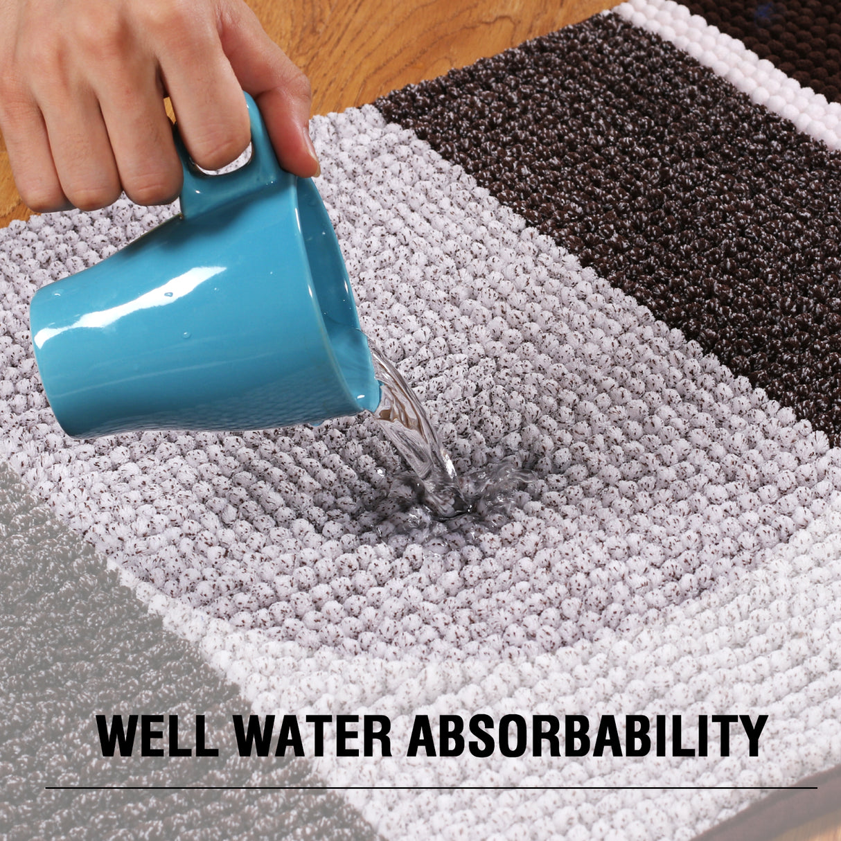 Chenille Ombre Bath Rug Set 20"x 32" & 17"x 24"