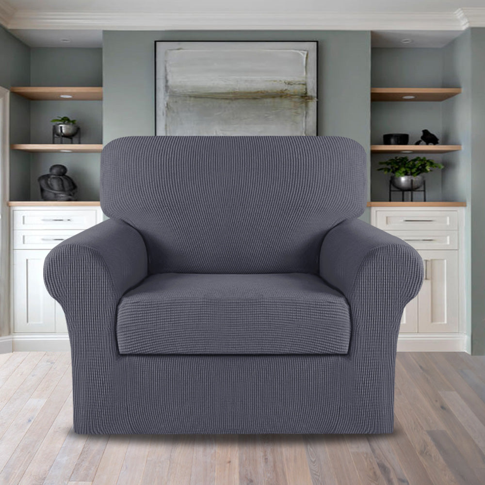 2-Piece Jacquard 1-Seater Chair Slipcover
