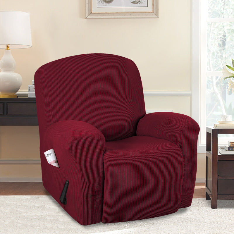 1-Piece Jacquard Stretch Recliner Slipcover