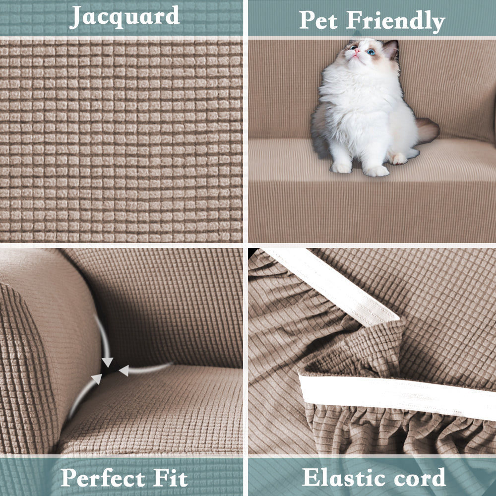 1-Piece Jacquard box Chair Slipcover