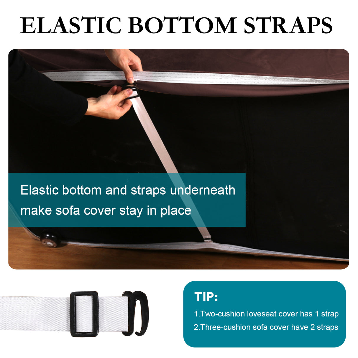 3-Piece Stretch Velvet Loveseat 2 Seater Slipcover