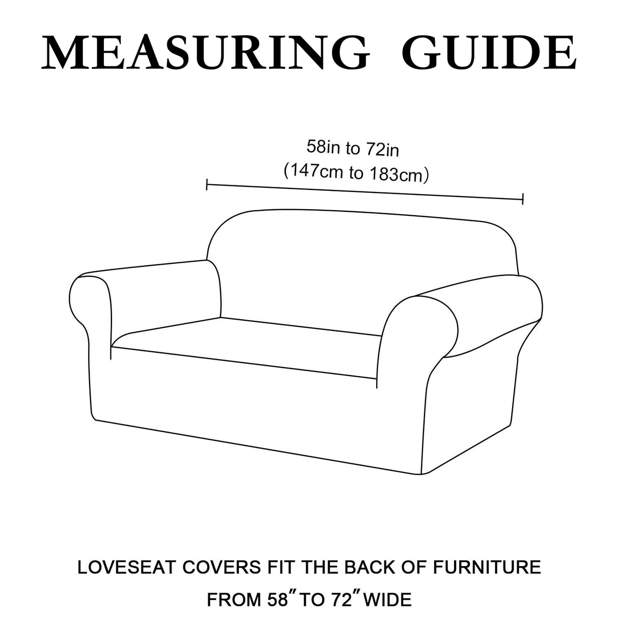 2-Piece Jacquard 2-Seater Loveseat Slipcover