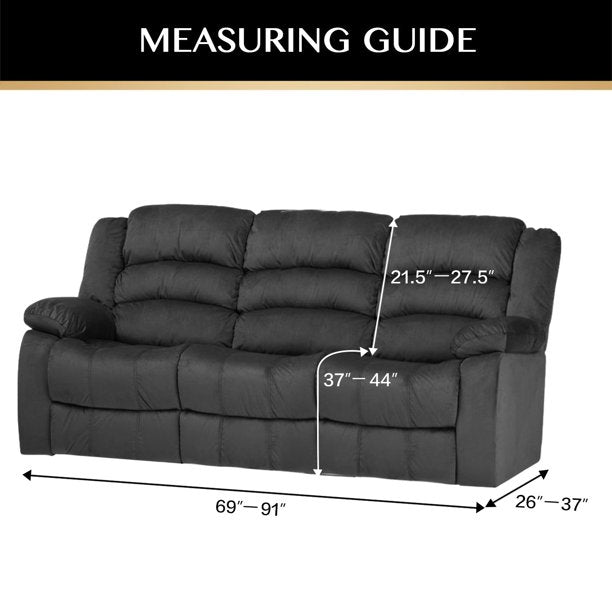 Simply Stretch Velvet Recliner Slipcovers with Armrest Covers 3 Seater