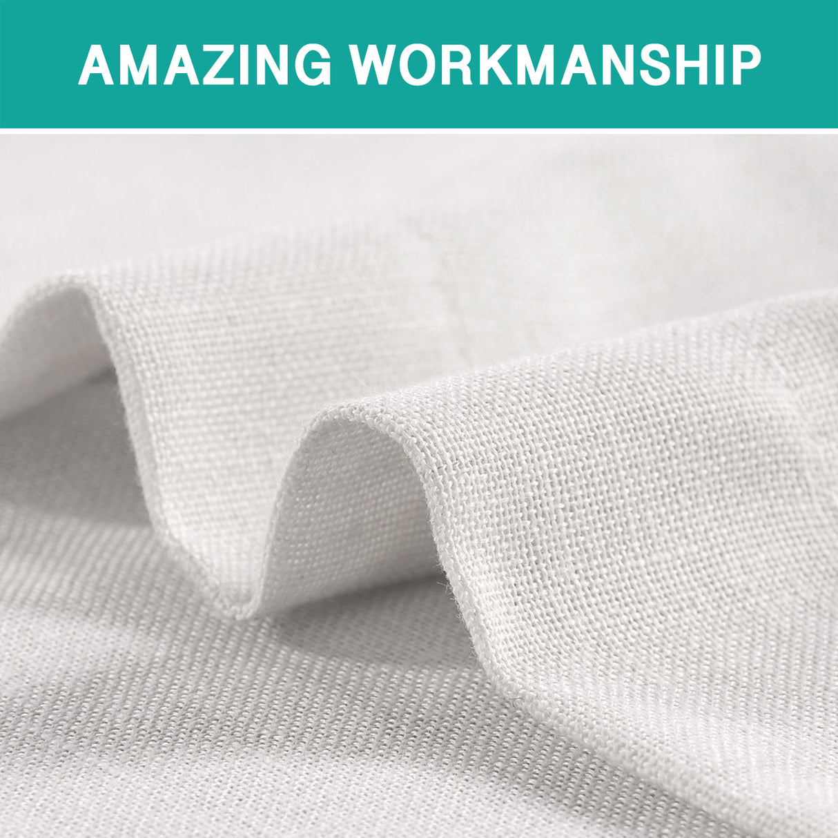 Grommet Natural Linen Mixed Sheers Sold by 2 (52'' x 63'')