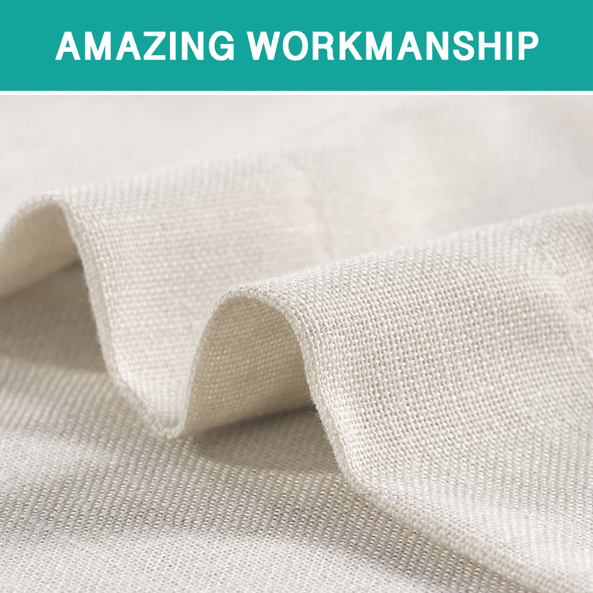 Grommet Natural Linen Mixed Sheers Sold by 2 (52'' x 84'')