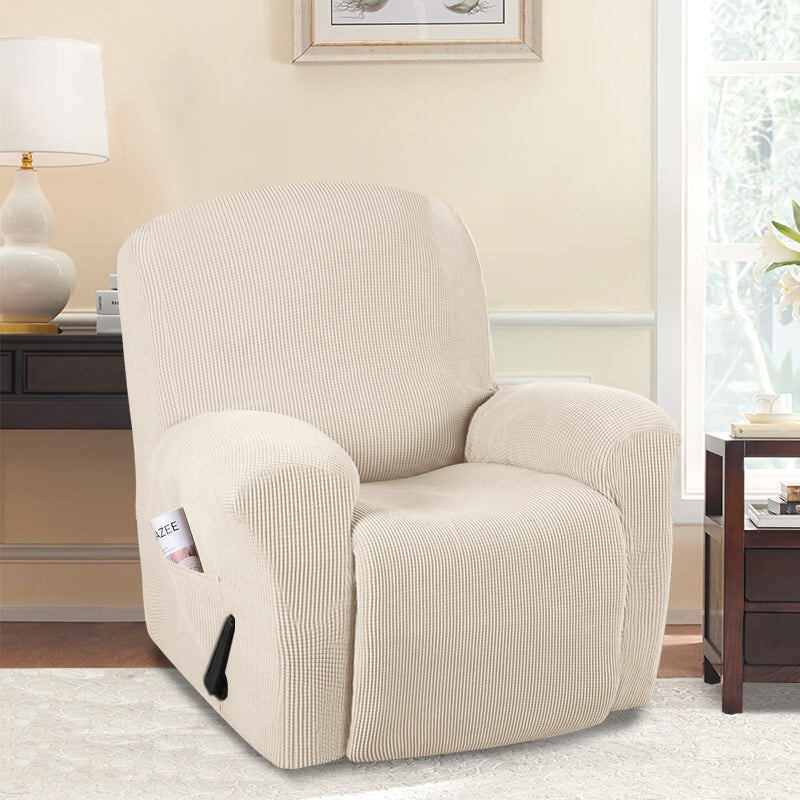 1-Piece Jacquard Stretch Recliner Slipcover