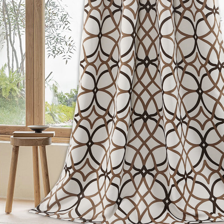 Room Darkening Geometric Curtains W52" x L108" Set of 2 Panels