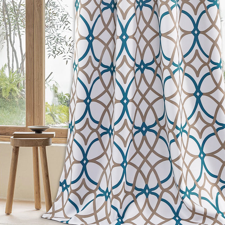Room Darkening Geometric Curtains W52" x L63" Set of 2 Panels