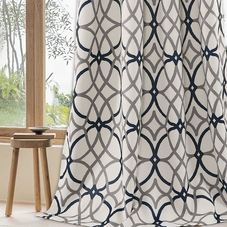 Room Darkening Geometric Curtains W52" x L84" Set of 2 Panels