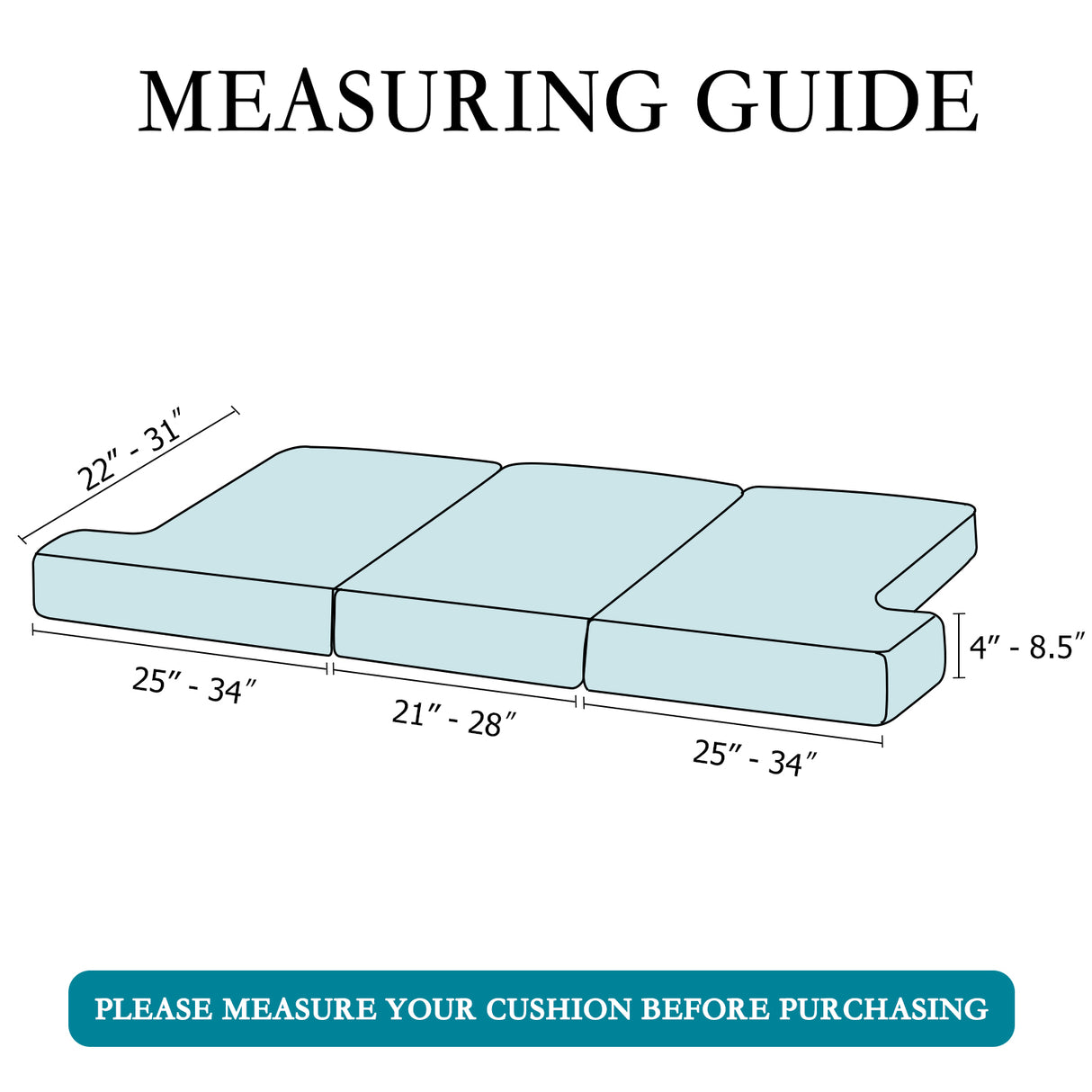 Stretch Velvet 3-Seater Slipcover for T-Cushion Sofa