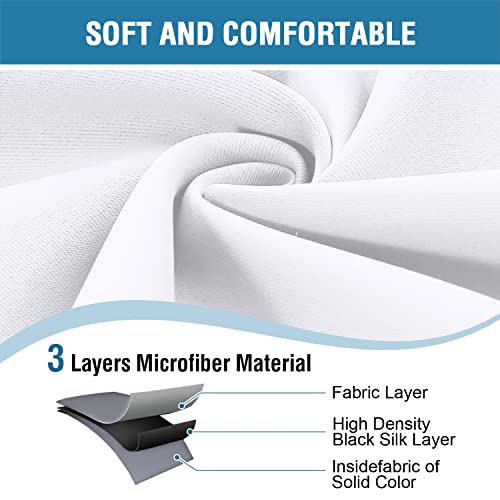 Doorway Curtain Blackout Closet Door Curtain Room Divider Window Treatment Curtain for Bedroom Thermal Insulated Privacy Drape Soundproof Grommet Door Curtain, 42 x 80 inches, 1 Panel, White