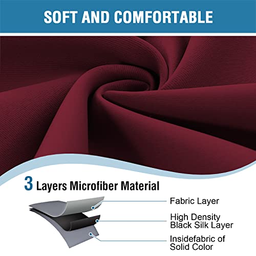 Doorway Curtain Blackout Closet Door Curtain Room Divider Window Treatment Curtain for Bedroom Thermal Insulated Privacy Drape Soundproof Grommet Door Curtain, 42 x 80 inches, 1 Panel, Burgundy