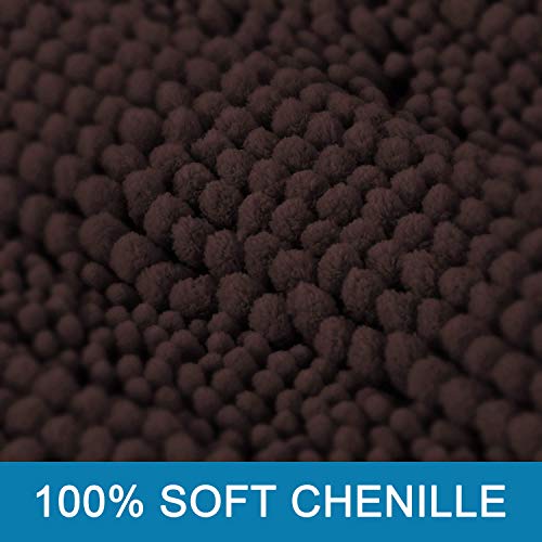 PrimeBeau Bathroom Rugs Bath Rug Set 4 Piece Bathroom Contour Rug Toilet Mat Sets Non Slip Contour Bath Rug Ultra Thick Water Absorbent Striped Bath Mats Washable