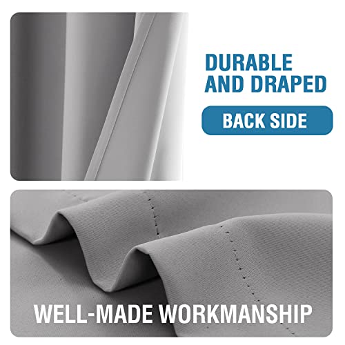 Doorway Curtain Blackout Closet Door Curtain Room Divider Window Treatment Curtain for Bedroom Thermal Insulated Privacy Drape Soundproof Grommet Door Curtain, 42 x 80 inches, 1 Panel, Dove Grey