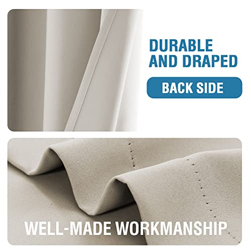 Doorway Curtain Blackout Closet Door Curtain Room Divider Window Treatment Curtain for Bedroom Thermal Insulated Privacy Drape Soundproof Grommet Door Curtain, 42 x 80 inches, 1 Panel, Ivory/Cream