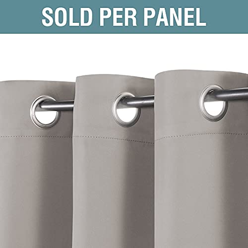 H.VERSAILTEX Blackout Curtain for Living Room Thermal Insulated Window Treatment Curtain Extra Long 45 inch Length Energy Saving Solid Grommet Top Blackout Drape, One Panel, Taupe