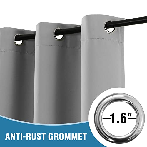 Doorway Curtain Blackout Closet Door Curtain Room Divider Window Treatment Curtain for Bedroom Thermal Insulated Privacy Drape Soundproof Grommet Door Curtain, 42 x 80 inches, 1 Panel, Dove Grey