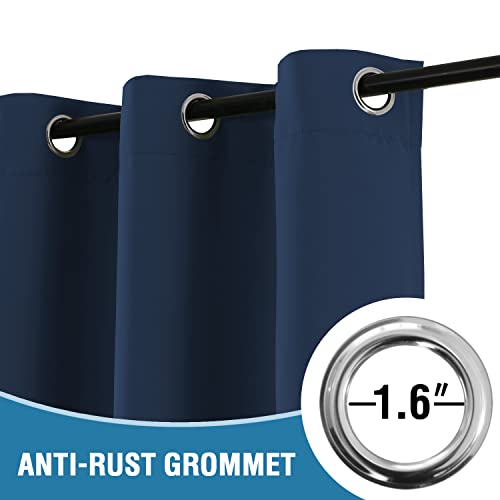 Doorway Curtain Blackout Closet Door Curtain Room Divider Window Treatment Curtain for Bedroom Thermal Insulated Privacy Drape Soundproof Grommet Door Curtain, 42 x 80 inches, 1 Panel, Navy