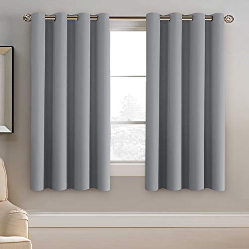 H.Versailtex 1 Panel Blackout Thermal Insulated Grommet Top Short Solid Color Curtain