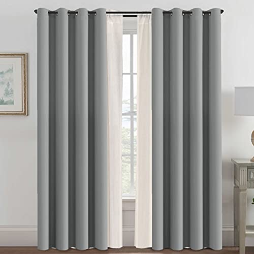 H.VERSAILTEX Double Curtain Rods for Windows 84 to 120 Inch Wrap Around Indoor / Outdoor Double Curtain Rods for Blackout Curtains, Suit for Grommet and Rod Pocket, Matte Black